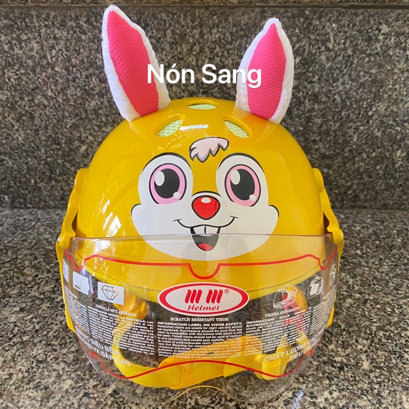 Mũ bảo hiểm Mèo có kính cho bé gái size 1-6t