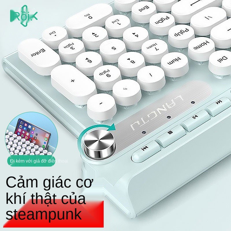 Bộ bàn phím và chuột Langtu máy tính xách tay chơi game bên ngoài cô gái dễ thương văn phòng đặc biệt gõ tĩnh