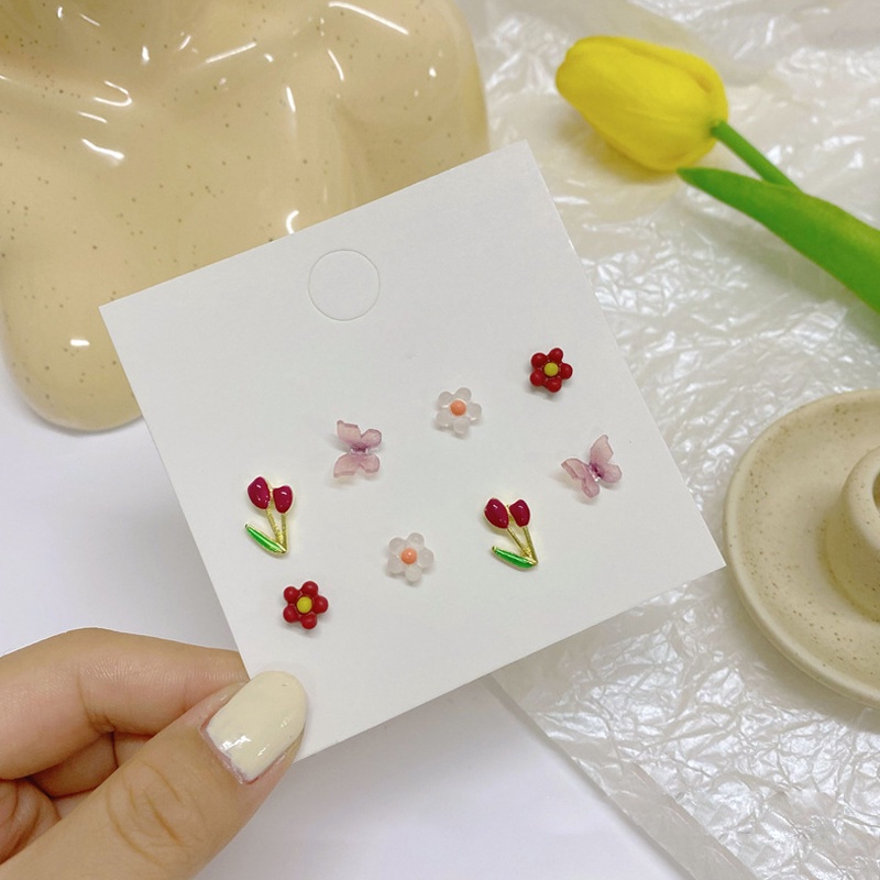 Set 8 Khuyên Tai Nhiều Màu Sắc Thời Trang Cho Nữ