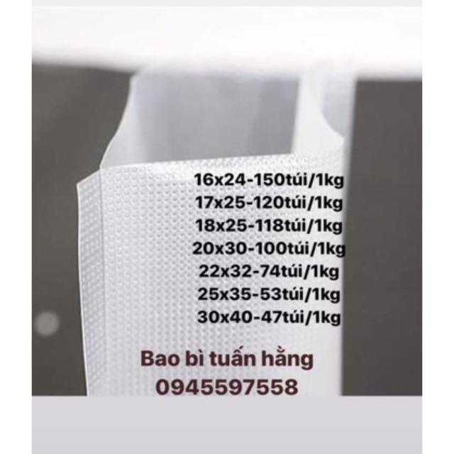 Túi hút chân không thực phẩm(0.5kg - 1kg/1size) Túi hút chân không 1 mặt nhám