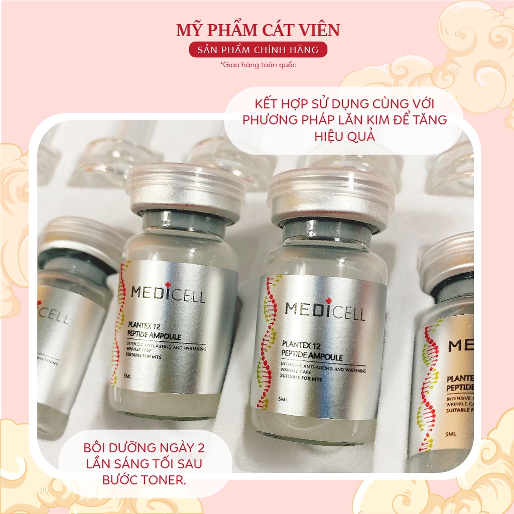 Tế Bào Gốc Giảm Sẹo, Phục Hồi Da Medicell Plantex 12 Peptide - Lọ 5ml