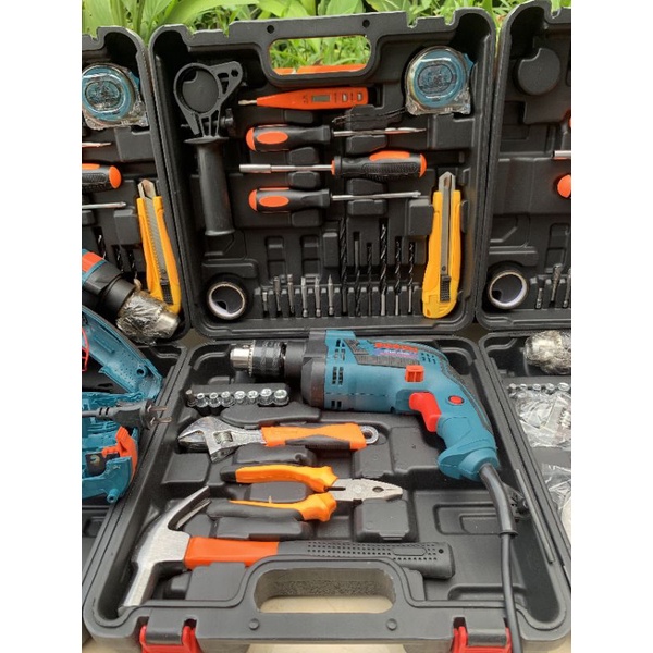 Máy Khoan bê tông boch 13re kèm bộ phụ kiện 50 chi tiết - bộ máy khoan đức 910w 100% dây đồng