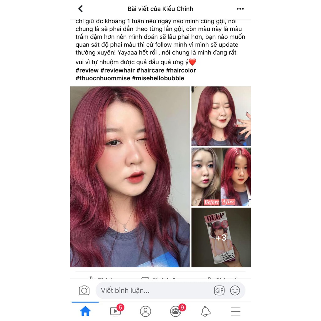 Date 2023Thuốc Nhuộm Tóc Hello Bubble Misen En Scean x Blackpink