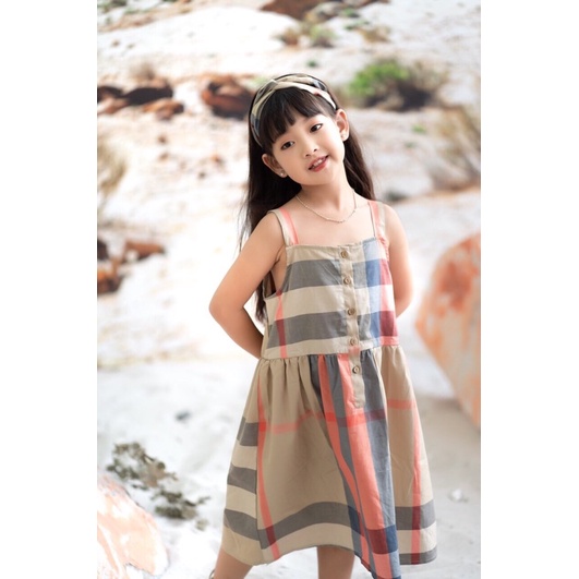 váy kẻ bé gái 2-9 tuổi