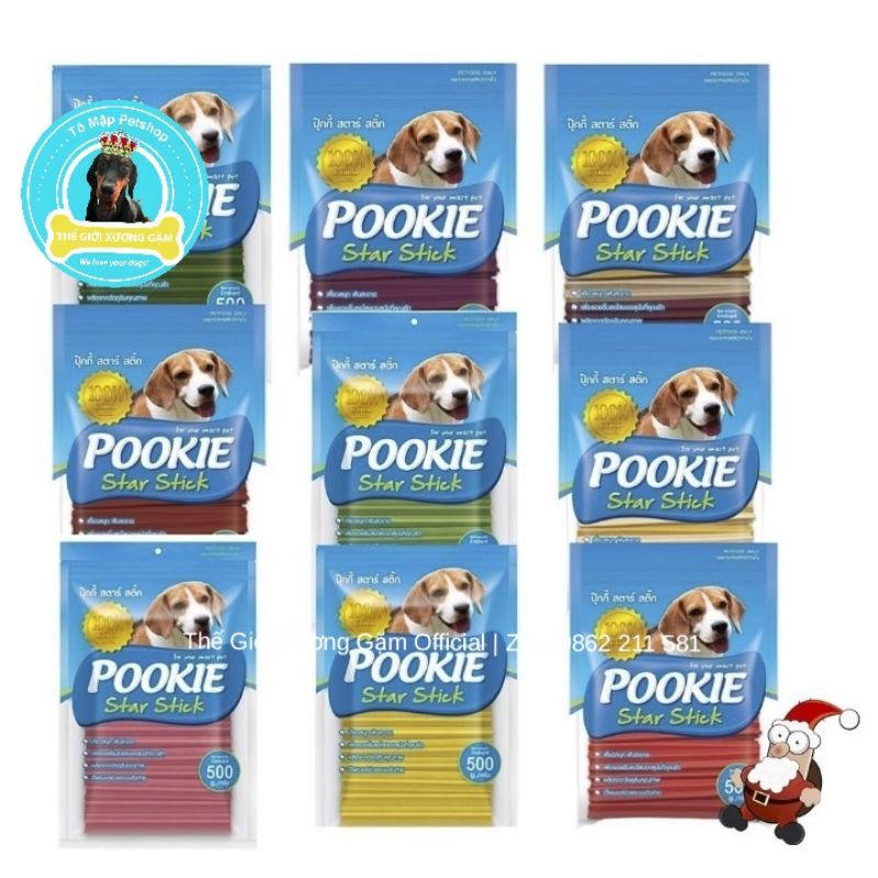 XƯƠNG GẶM POOKIE STAR STICK CHO CHÓ 500GR