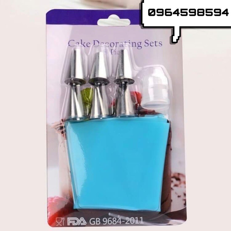 Bộ đui bắt bông 6 chiếc kèm chốt+ túi