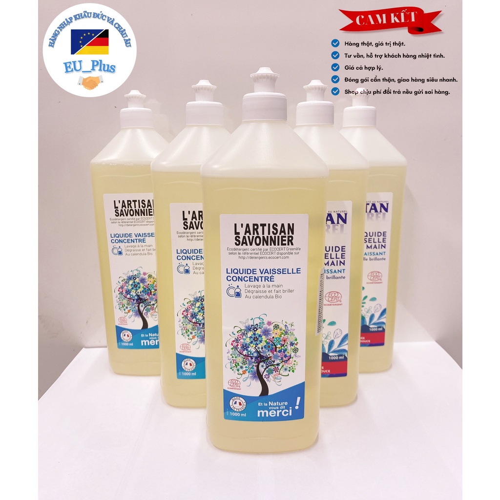 Nước rửa bát oải hương Artisan Savonnnier 1L_ Pháp