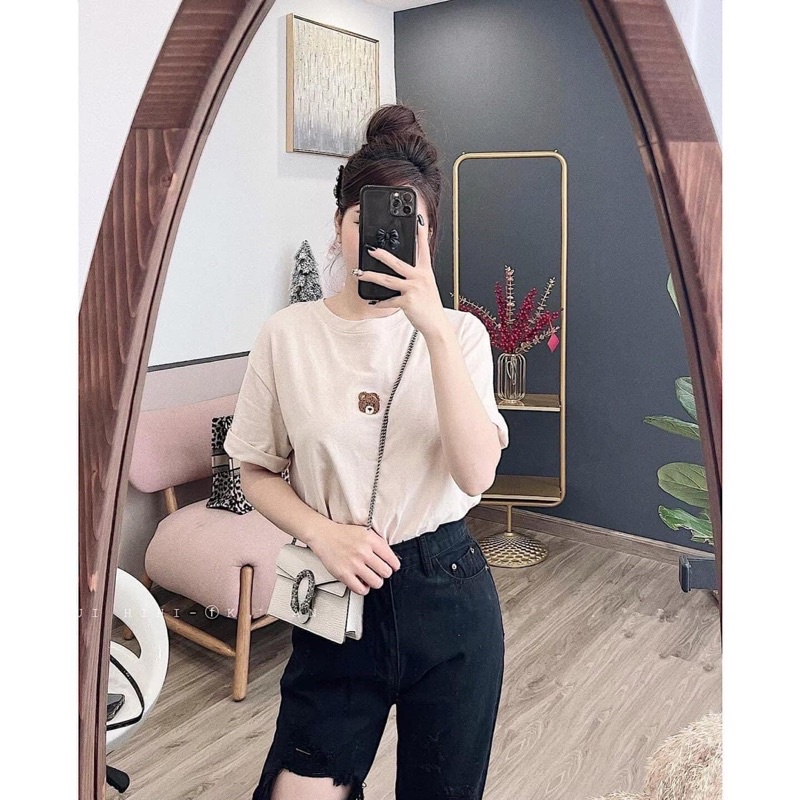 Áp thun thêu hình gấu