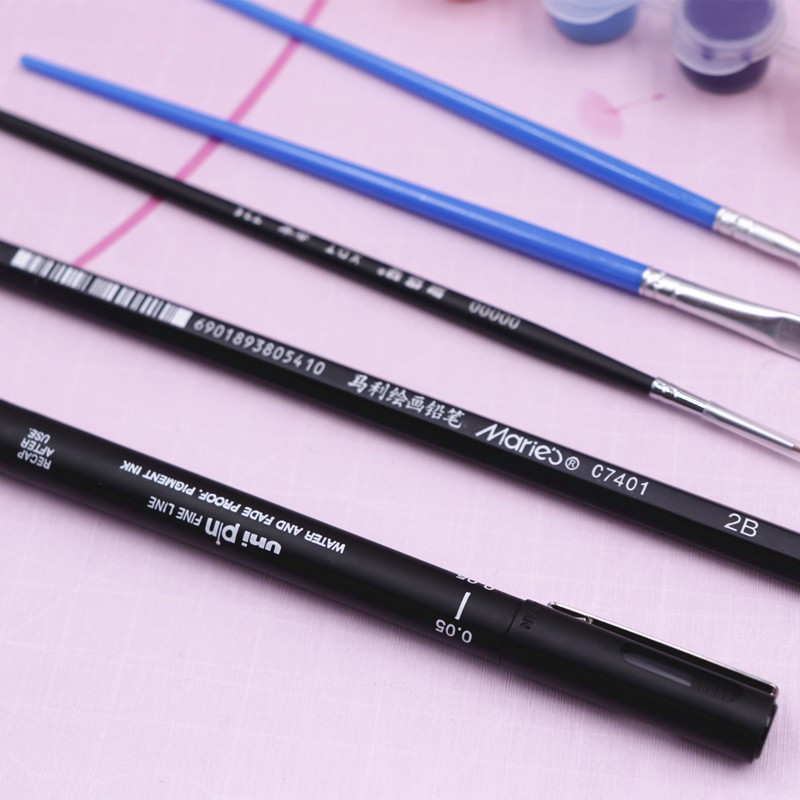 [Simple Acrylic Set] Ultra-light Clay Doll Eye Set Syringe Pen Xie Detang Hook Line Pen Pencil