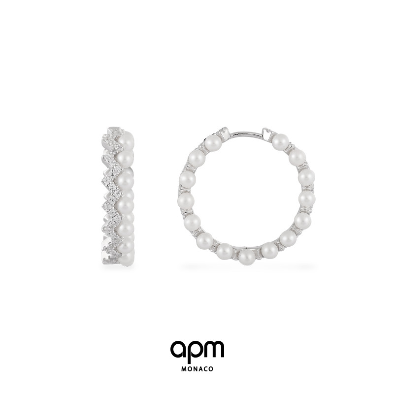 APM Monaco Dòng Bông Tai Ngọc Trai Nữ Mới ins Tính Khí Bông Tai Bông Tai Bạc Ngày Của Mẹ