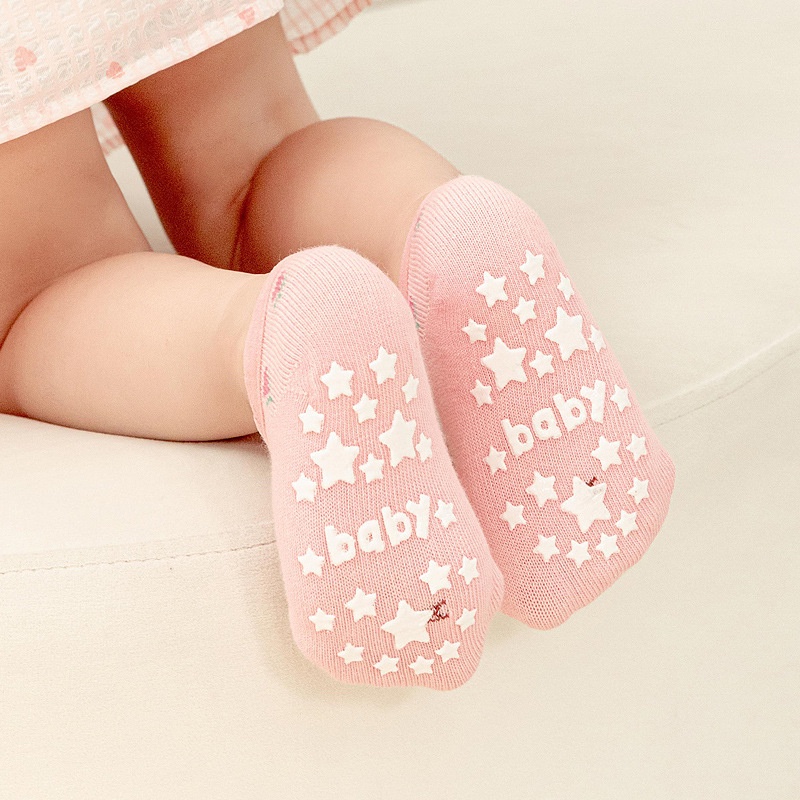Giày Vớ Chống Trượt Hình Hoạt Hình Đáng Yêu Cho Trẻ Em 0-3 Tuổi