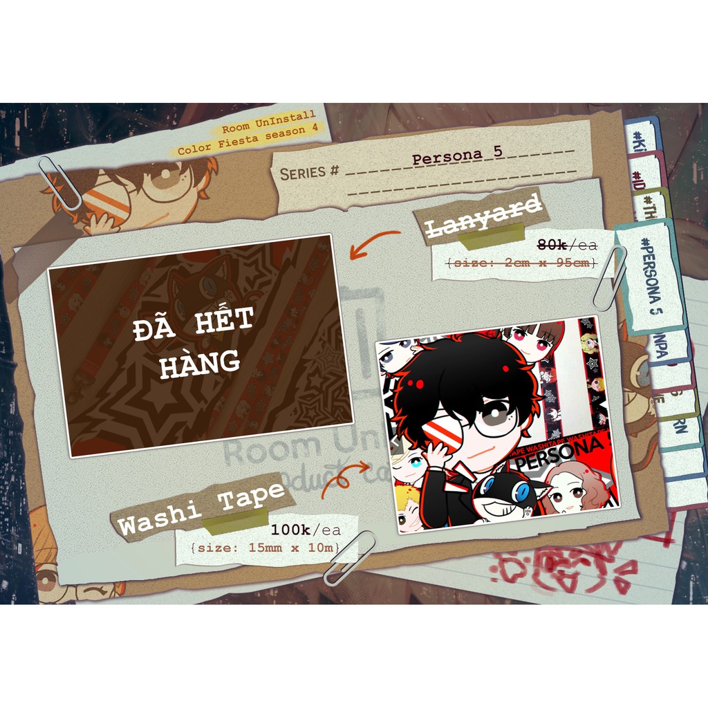[Persona 5] Lanyard + Washi Tape Phantom Thieves