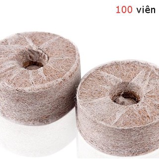 [Bộ 100 ] Viên xơ dừa viên kích nảy mầm viên nén Ươm Hạt BatriVina loại 1