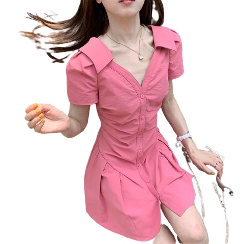 Đầm nữ Perty cổ V ôm dáng đơn giản thời trang