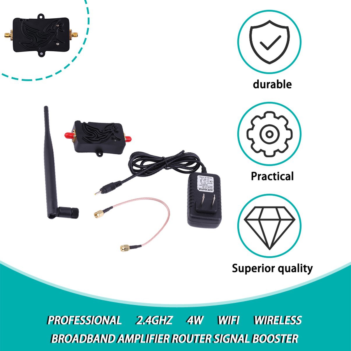Bộ Khuếch Đại Tín Hiệu Wifi Không Dây 2.4ghz 4w | BigBuy360 - bigbuy360.vn