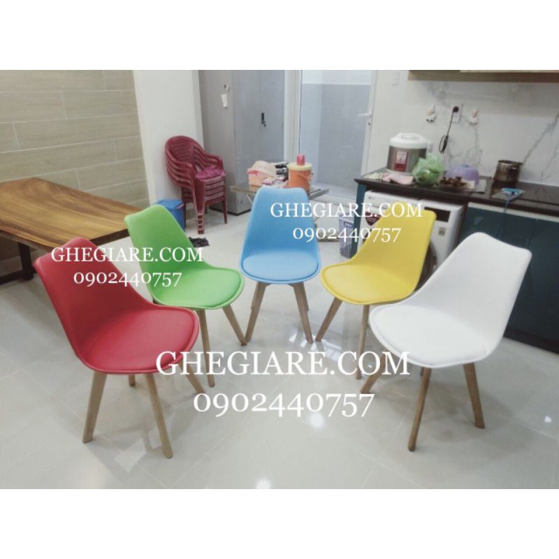 GHẾ EAMES NHIỀU MÀU CHÂN GỖ, FREE SHIP
