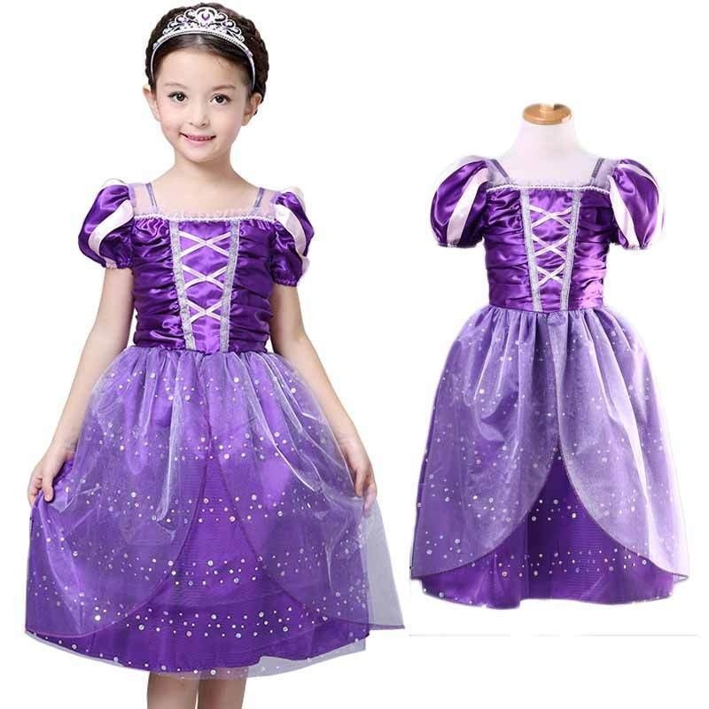 Đầm Công Chúa Rapunzel Cho Bé Gái