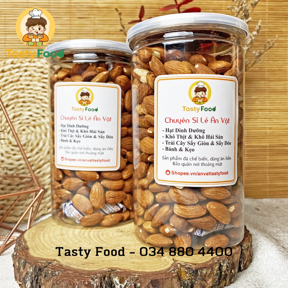 500G Lõi Hạnh Nhân Sấy Tatsy Food | Hàng chất thượng hạng | HOÀN ĐỔI 100% nếu không như mô tả