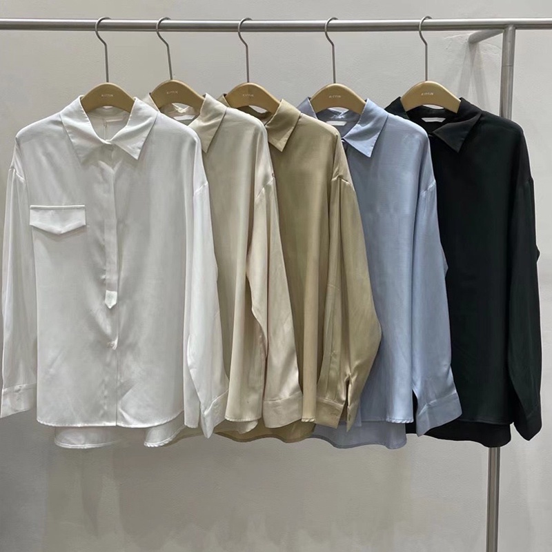 Áo sơ mi nữ kiểu công sở dài tay form rộng hàng Quảng Châu ANDOSA SM26