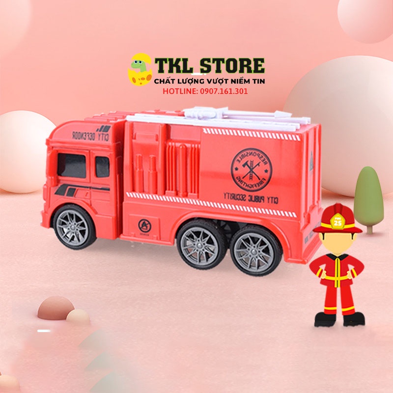 Xe đồ chơi cho bé, bộ xe đồ chơi nhiều kiểu dáng, chạy đà mạnh mẽ an toàn cho bé - Mã T32 - TKL STORE