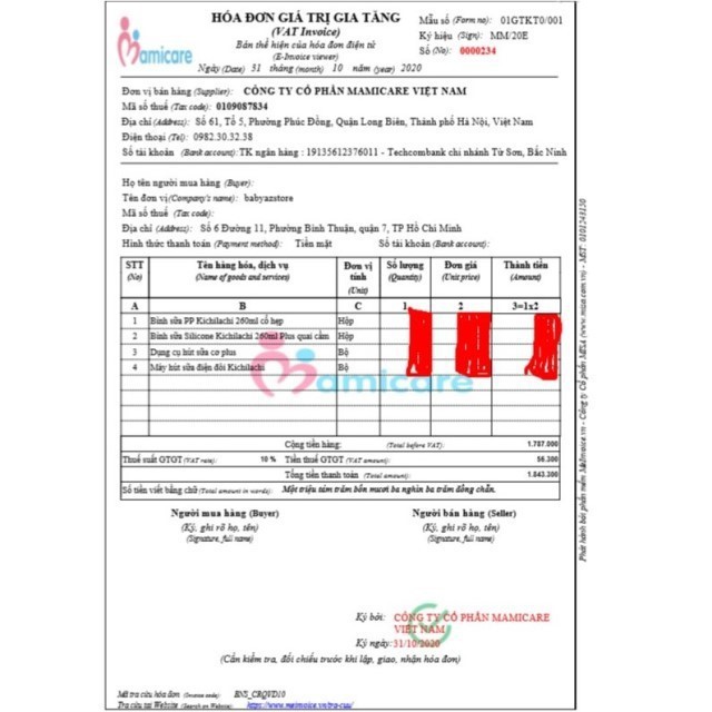 Bình Sữa PP cổ hẹp không BPA an toàn cho Bé có quai cầm 260ml - Kichilachi (Công nghệ Nhật)