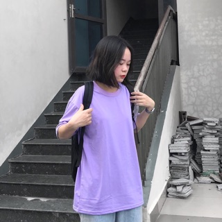Áo thun trơn tay lỡ