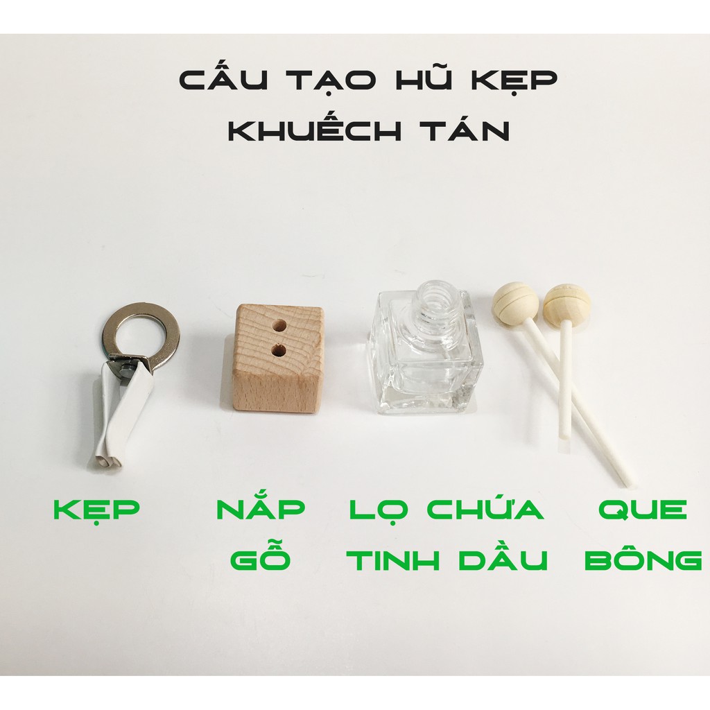 Combo hũ khuếch tán tinh dầu quế 10ml dùng trên ô tô, phòng tắm, phòng ngủ