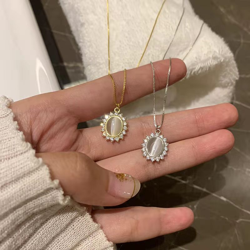 Vòng cổ Hợp Kim Mặt Hình Hoa Hướng Dương Đính Đá Thời Trang Cho Nữ