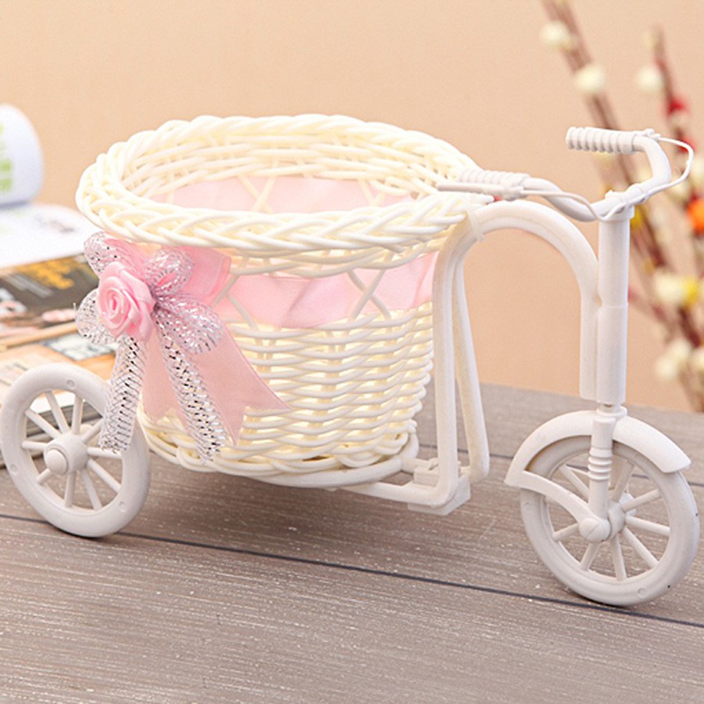Giỏ đựng hoa hình xe đạp ba bánh độc đáo đẹp mắt nhiều màu sắc tùy chọn
