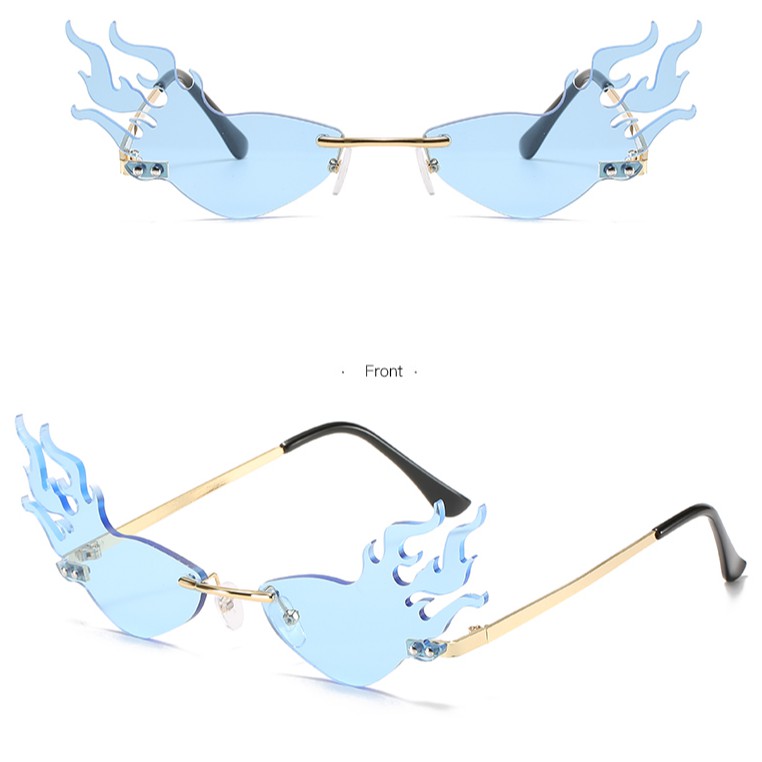 Kính Mát Gọng Kim Loại Không Viền Thời Trang Cho Nữ