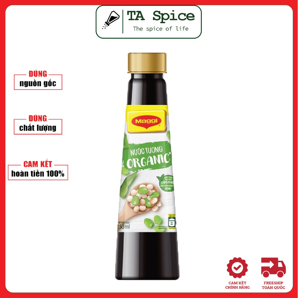 [DATE T6/2022] Nước tương đậu nành hữu cơ Maggi 150ml - Organic Soy sauce