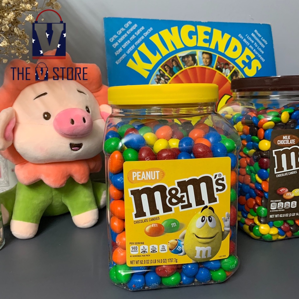 Kẹo socola Mỹ M&M Peanut đậu phộng 1.8kg - Peanut chocolate, cam kết chất lượng Mỹ