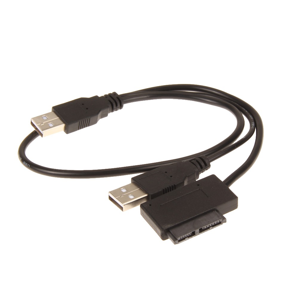 [CARENA] USB 2.0 to 7+6 13Pin Slim for SATA CD/DVD Optical Drive Adapter Cable 