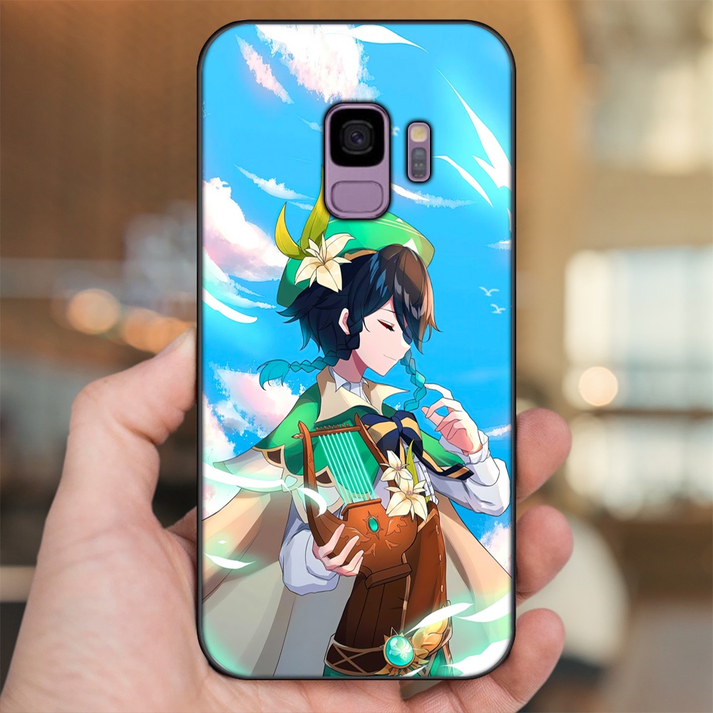 Ốp lưng Samsung S9 viền đen in hình Venti Genshin Impact