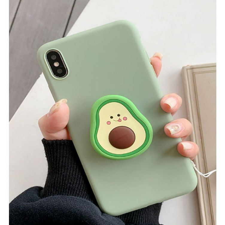 Giá đỡ điện thoại IRing hình trái bơ siêu cute nhiều mẫu, giá đỡ kiểu chiếc nhẫn gắn sau ốp lưng