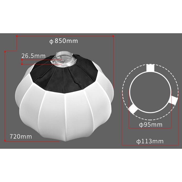 Softbox cầu JINBEI 80cm