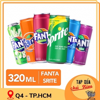 Nước ngọt FANTA - SPRITE lon 320ML đủ mùi [tạp quá chú Kim]