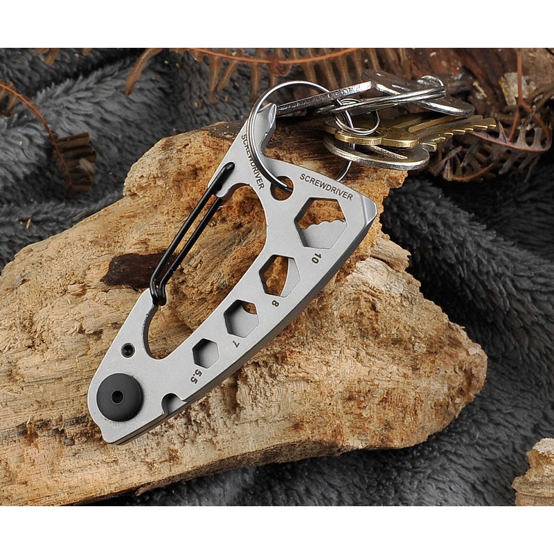 [ EDC 08 ] Móc khóa đa năng bằng thép không gỉ