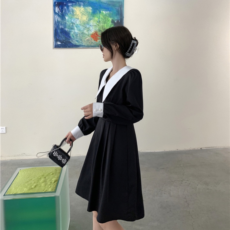 Đầm Nữ Dáng Ôm Màu Trơn Phong Cách Retro Hàn Quốc Mới