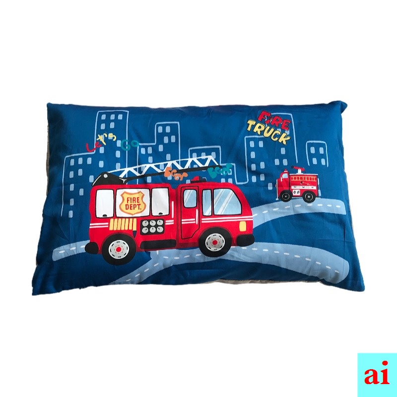 Vỏ Gối Cotton 30 * 50 In Họa Tiết Xe Cảnh Sát/ Xe Hơi/ Xe Cảnh Sát Hoạt Hình Cho Bé Trai