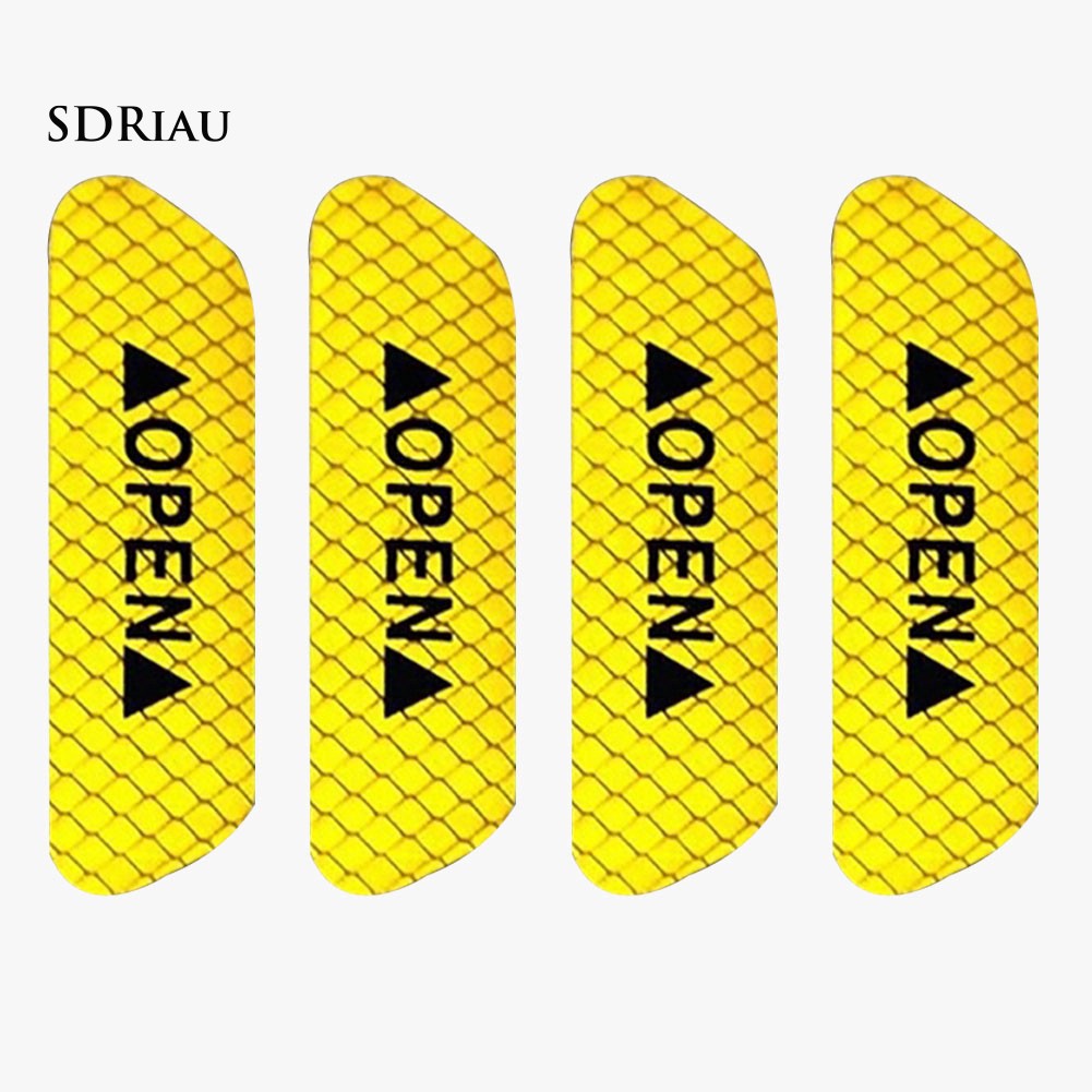 Set 4 nhãn dán phản quang cảnh báo chuyên dụng cho xe hơi