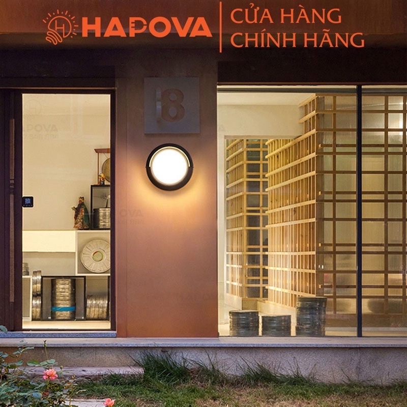 Đèn treo tường, đèn gắn tường ngoài trời trang trí hình tròn HAPOVA TECSE 1026