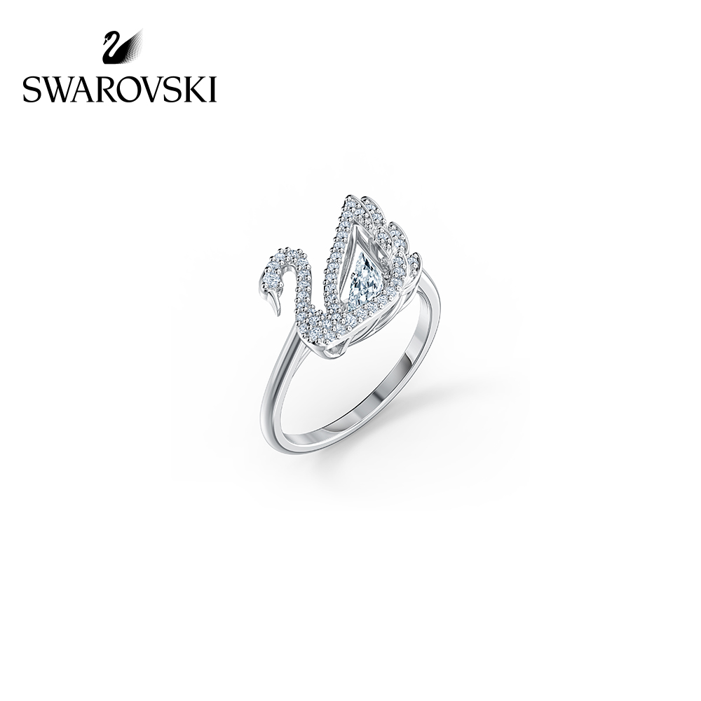 FREE SHIP Nhẫn Nữ Swarovski DANCING SWAN125th anniversary Ring Crystal FASHION cá tính Trang sức trang sức đeo THỜI TRANG