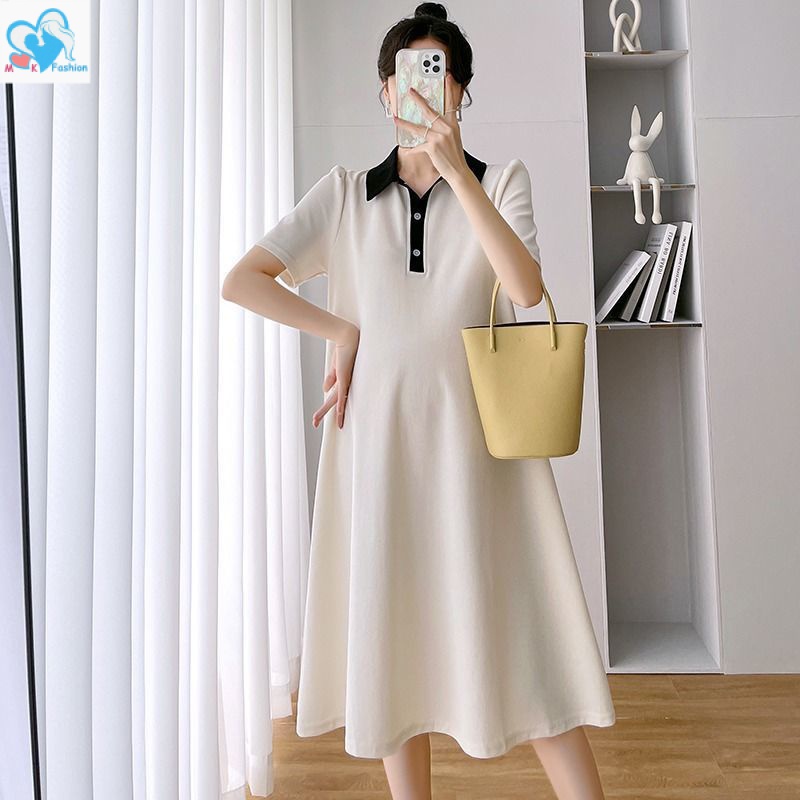 MomKids High Quality Đầm Bầu Thời Trang Cho Phụ Nữ Mang Thai