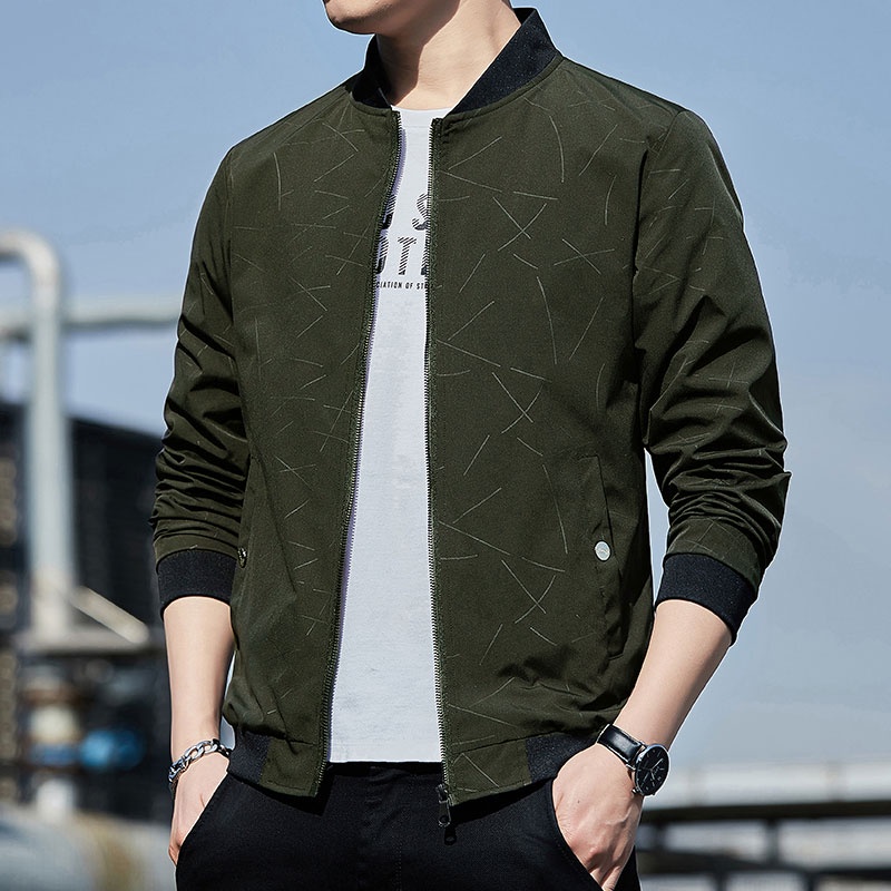 Áo Khoác Bóng Chày Cổ Đứng Thời Trang Mùa Thu Cho Nam