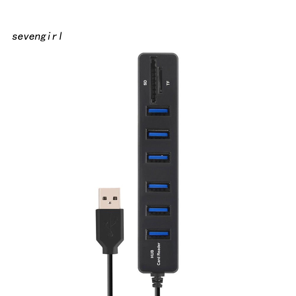 Đầu Đọc Thẻ Nhớ 6 Cổng Usb 2.0 Sd / Tf Tiện Dụng