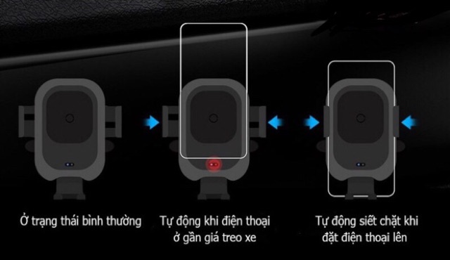 Giá Đỡ Điện Thoại Kiêm Sạc Không Dây Ô Tô Baseus Wireless Car Charger Tiêu Chuẩn Châu Âu