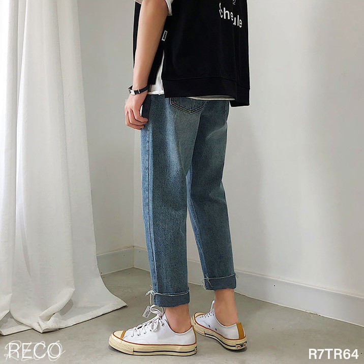 Quần jean nam Hàn Quốc cao cấp dáng rộng Trousers Loose R7TR64 Unisex