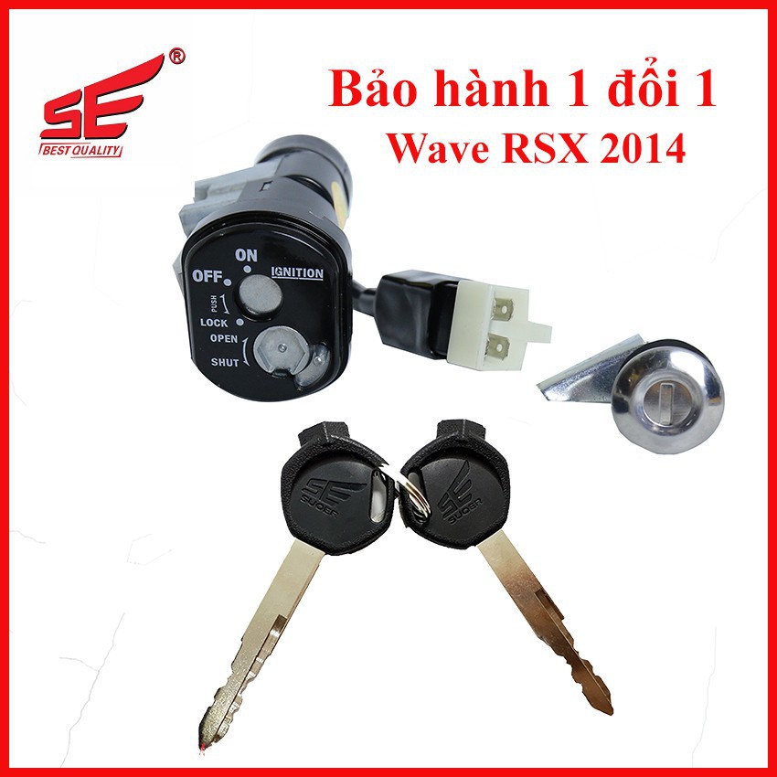 🔥🔥GIÁ HỦY DIỆT🔥 Bộ ổ khóa xe máy WAVE RSX đủ dòng loại 2 cạnh thương hiệu SE