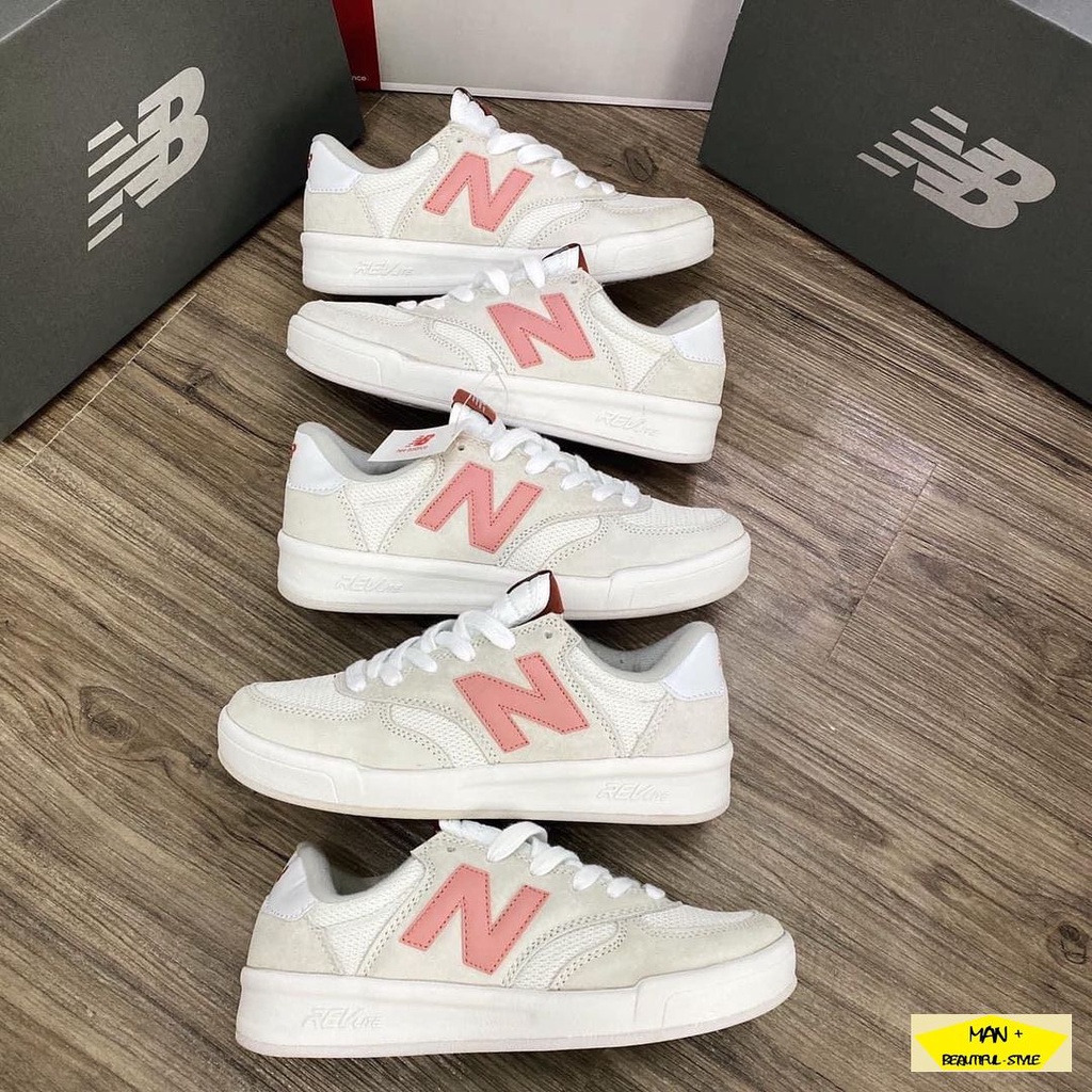 Giày thể thao New Ba.lance CRT300 White Pink chữ hồng duyên dáng, đáng yêu dành cho nữ
